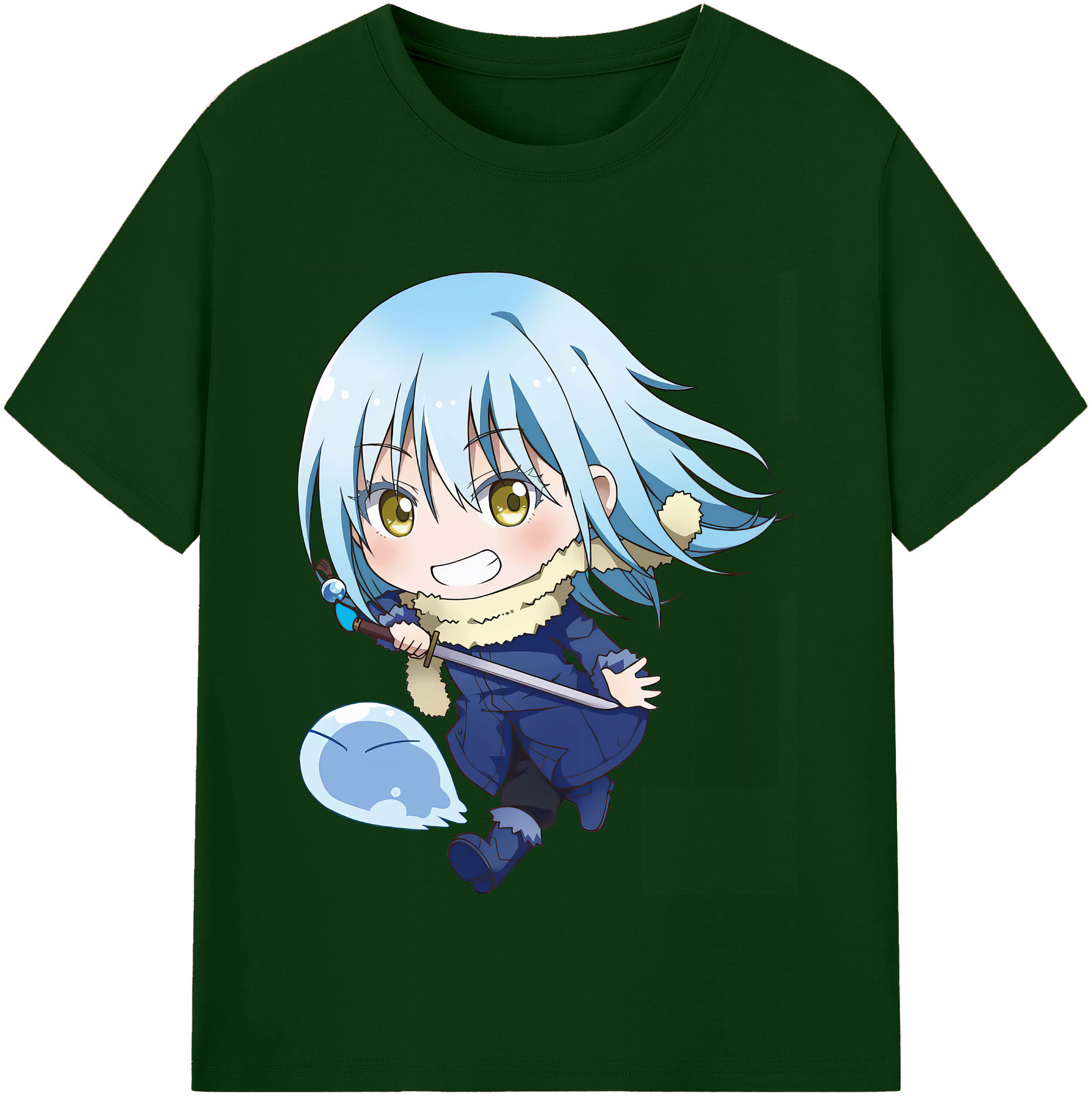 （画像用） 転スラ Regarding Reincarnated to Slime 綿100％半袖Tシャツ（フロントプリント）
